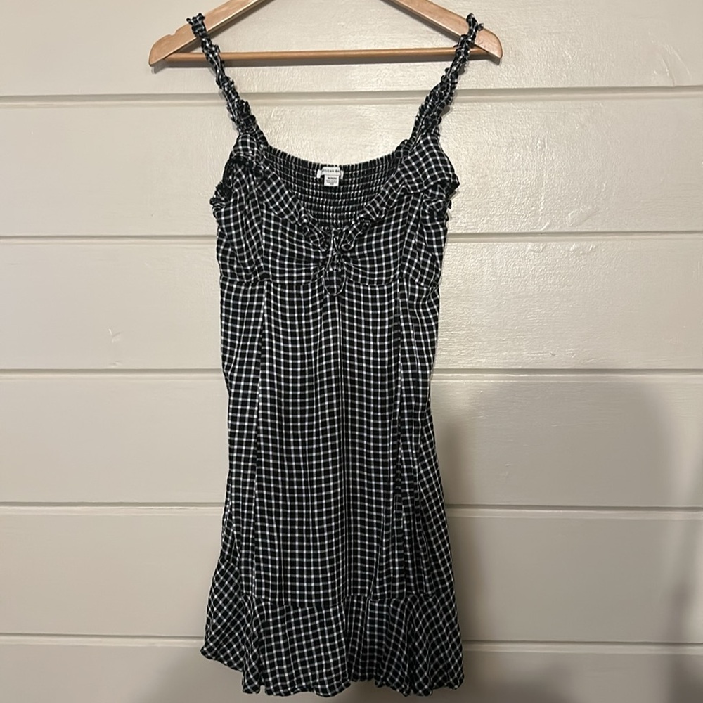 AE Plaid Ruffle Mini Dress Size Medium